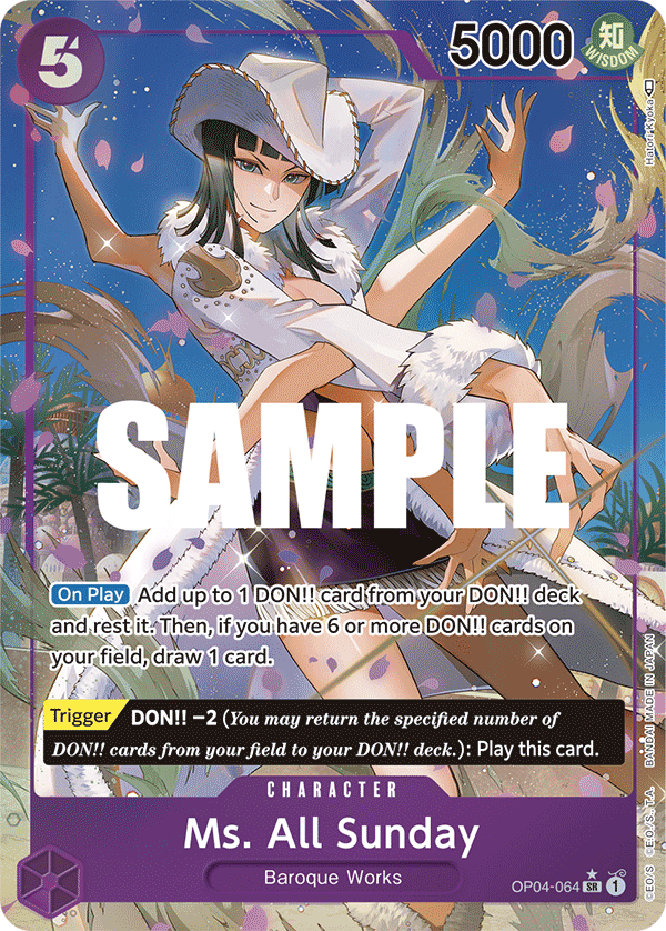 Ms. All Sunday (Alternate Art) - OP04-064 - KINGDOMS OF INTRIGUE