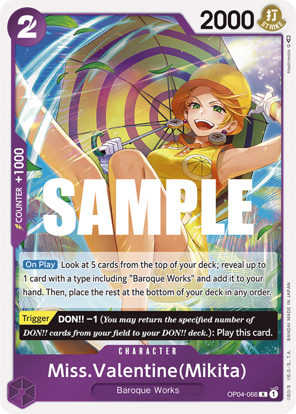 Miss.Valentine(Mikita) - OP04-066 - KINGDOMS OF INTRIGUE