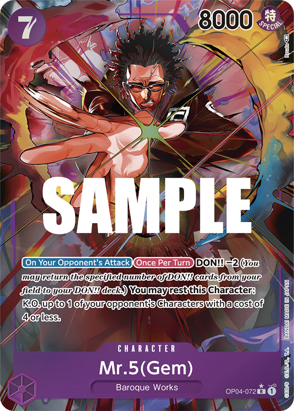 Mr.5(Gem) (Alternate Art) - OP04-072 - KINGDOMS OF INTRIGUE