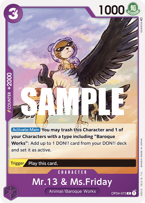Mr.13 & Ms.Friday - OP04-073 - KINGDOMS OF INTRIGUE