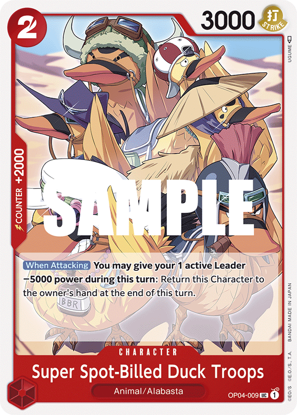 Super Spot-Billed Duck Troops - OP04-009 - KINGDOMS OF INTRIGUE