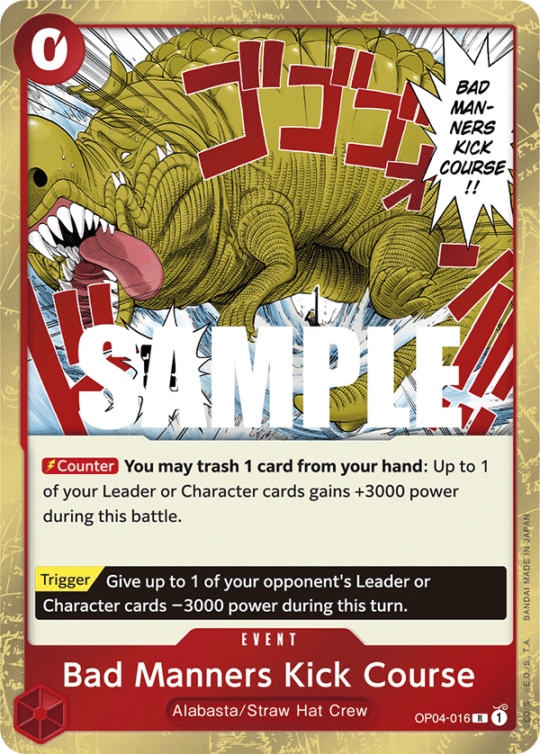 Bad Manners Kick Course - OP04-016 - KINGDOMS OF INTRIGUE