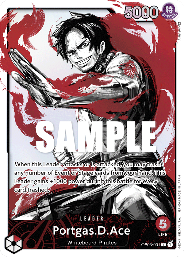 Portgas.D.Ace (Alternate Art) - OP03-001 - PILLARS OF STRENGTH