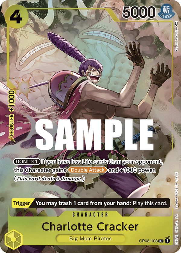 Charlotte Cracker (Alternate Art) - OP03-108 - PILLARS OF STRENGTH
