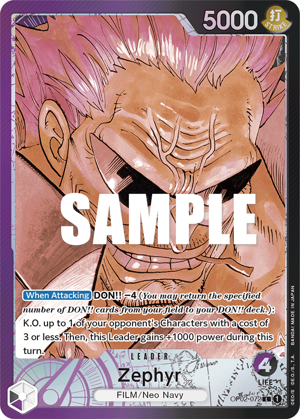 Zephyr (Alternate Art) - OP02-072 - PARAMOUNT WAR