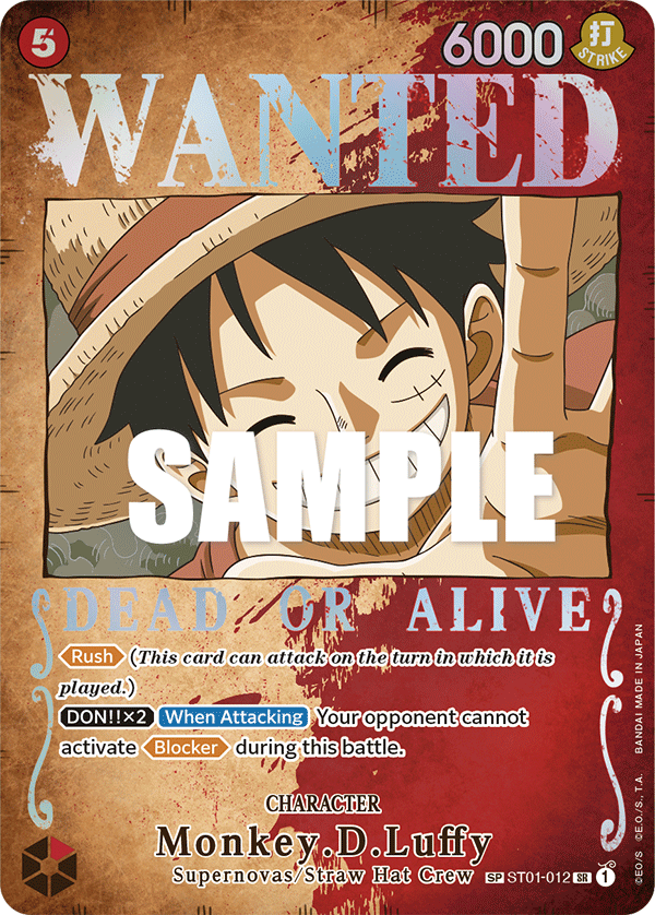 Monkey.D.Luffy (SP, Wanted Poster) - ST01-012 - PILLARS OF STRENGTH
