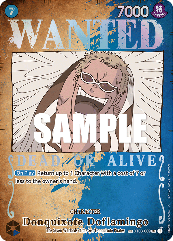 Donquixote Doflamingo (SP, Wanted Poster) - ST03-009 - PILLARS OF STRENGTH
