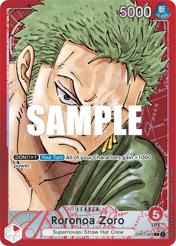 Roronoa Zoro (Alternate Art) - OP01-001 - ROMANCE DAWN