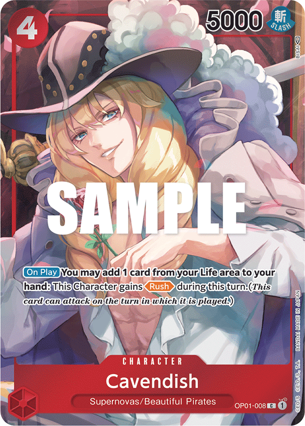 Cavendish (Box Topper) - OP01-008 - ROMANCE DAWN