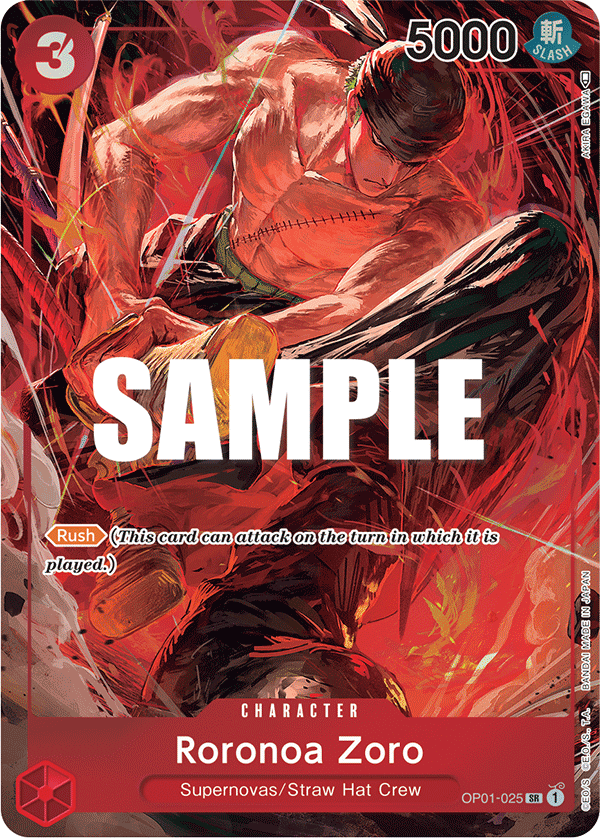 Roronoa Zoro (Alternate Art) - OP01-025 - ROMANCE DAWN