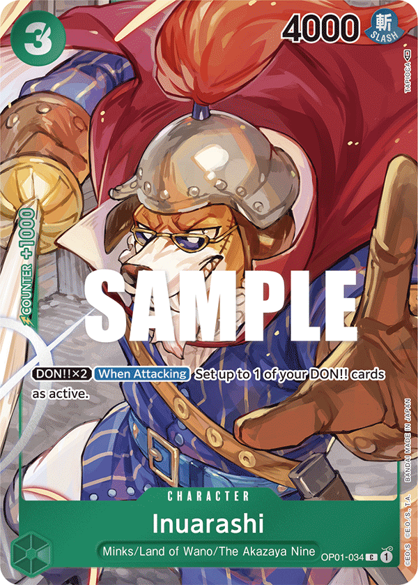 Inuarashi (Box Topper) - OP01-034 - ROMANCE DAWN