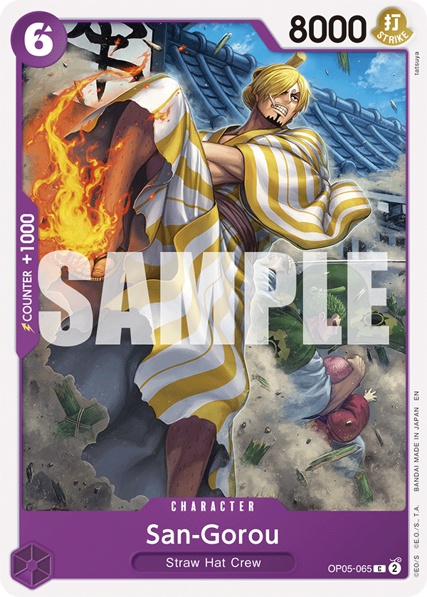San-Gorou - OP05-065 - PURPLE/BLACK Monkey.D.Luffy