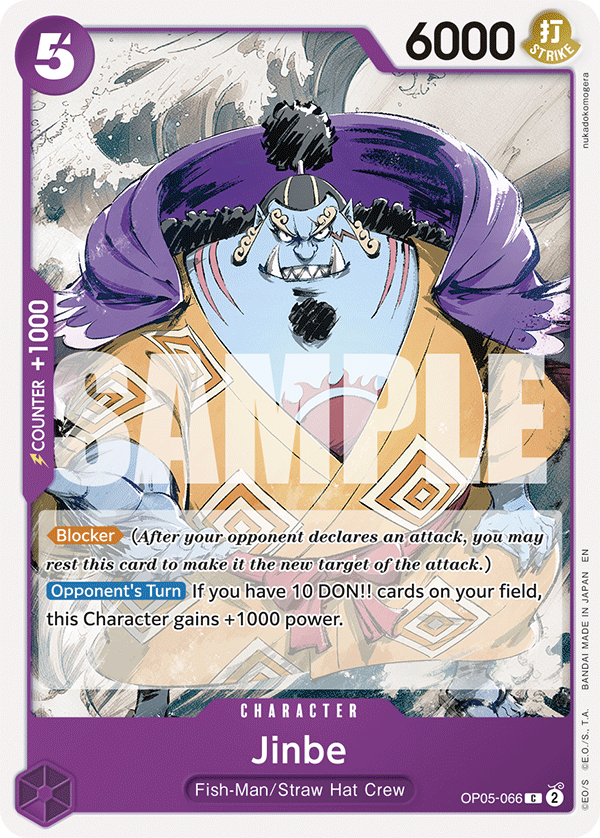 Jinbe - OP05-066 - PURPLE/BLACK Monkey.D.Luffy