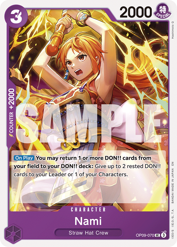 Nami - OP09-070 - PURPLE/BLACK Monkey.D.Luffy