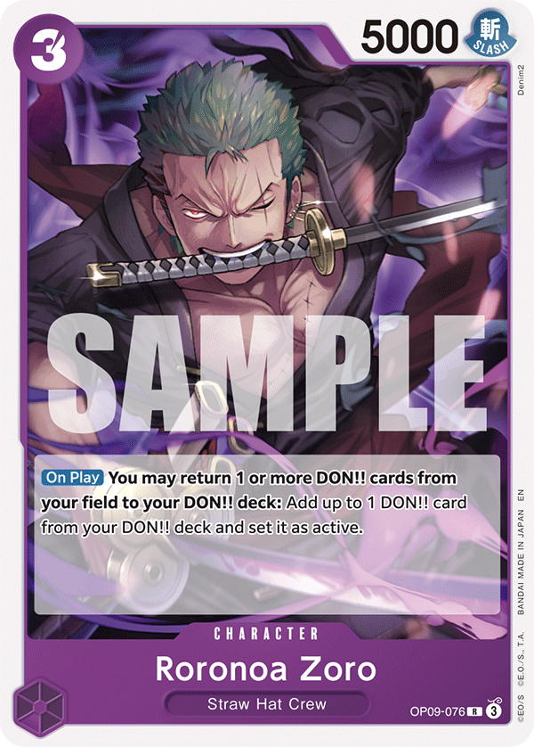 Roronoa Zoro - OP09-076 - PURPLE/BLACK Monkey.D.Luffy