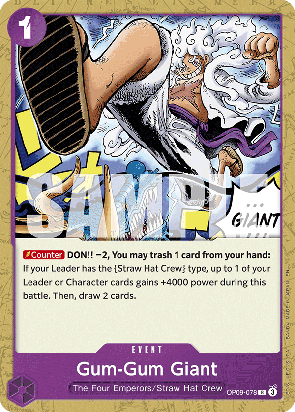 Gum-Gum Giant - OP09-078 - PURPLE/BLACK Monkey.D.Luffy