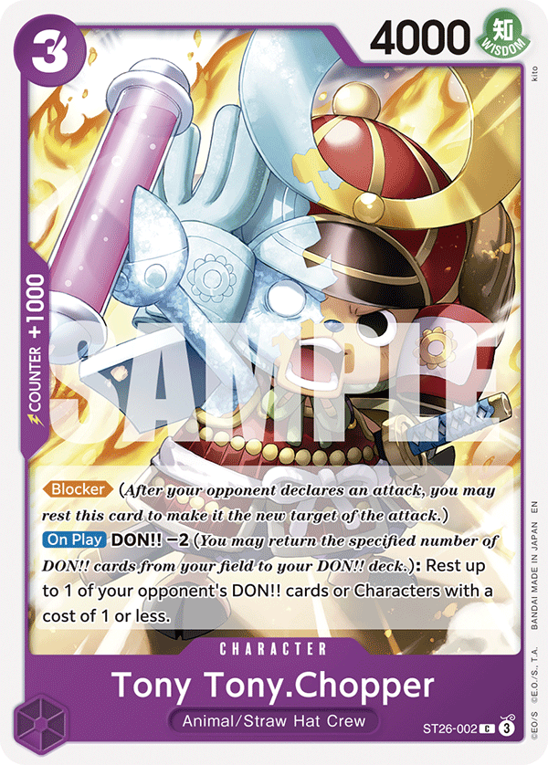 Tony Tony.Chopper - ST26-002 - PURPLE/BLACK Monkey.D.Luffy