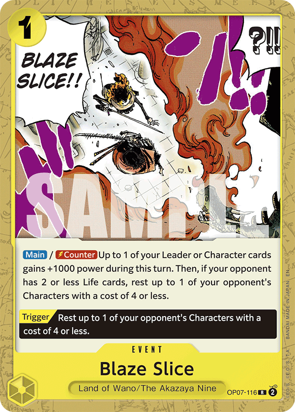 Blaze Slice - OP07-116 - GREEN/YELLOW Yamato