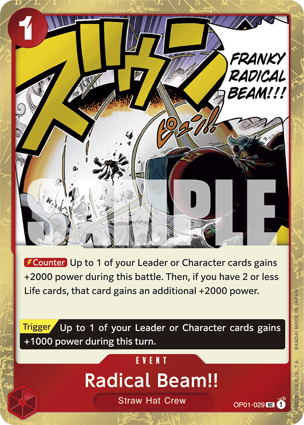 Radical Beam!! (Jolly Roger Foil) - OP01-029 - ONE PIECE CARD THE BEST