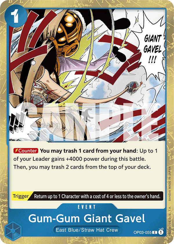 Gum-Gum Giant Gavel (Jolly Roger Foil) - OP03-055 - ONE PIECE CARD THE BEST