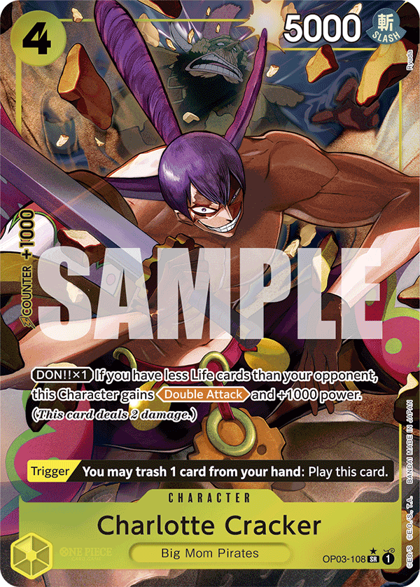 Charlotte Cracker (Alternate Art) - OP03-108 - ONE PIECE CARD THE BEST