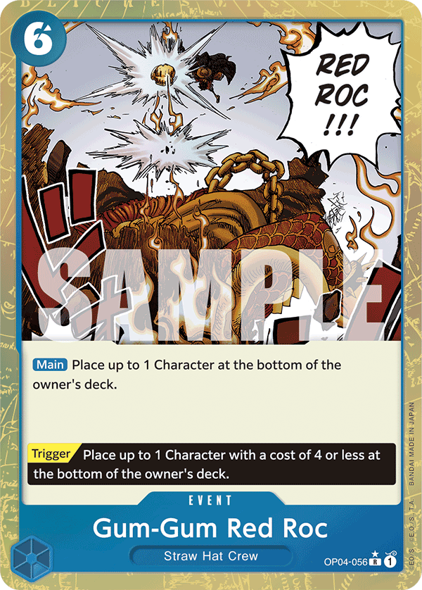 Gum-Gum Red Roc (Textured Foil) - OP04-056 - ONE PIECE CARD THE BEST