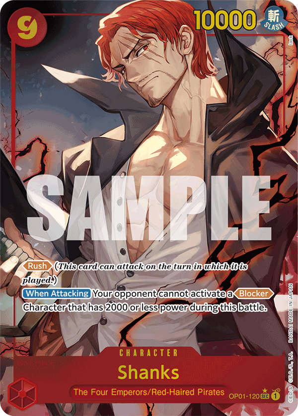 Shanks (Alternate Art) - OP01-120 - ONE PIECE CARD THE BEST