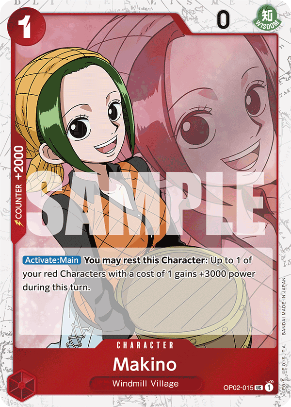 Makino (Jolly Roger Foil) - OP02-015 - ONE PIECE CARD THE BEST