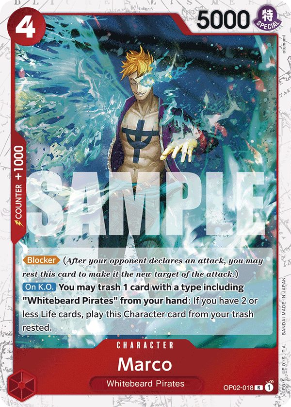 Marco (Jolly Roger Foil) - OP02-018 - ONE PIECE CARD THE BEST