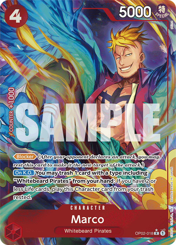 Marco (Alternate Art) - OP02-018 - ONE PIECE CARD THE BEST