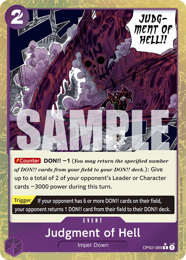 Judgment of Hell (Textured Foil) - OP02-089 - ONE PIECE CARD THE BEST