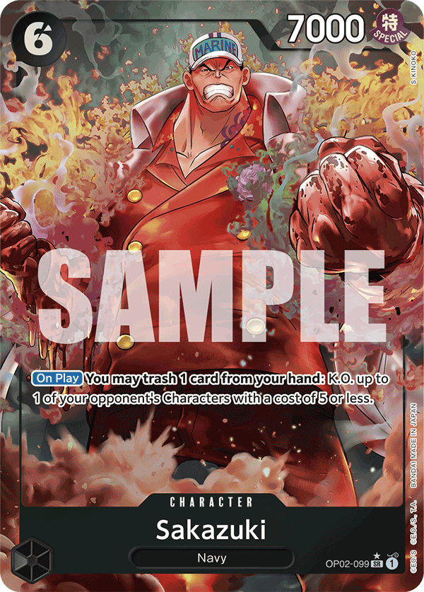 Sakazuki (Alternate Art) - OP02-099 - ONE PIECE CARD THE BEST