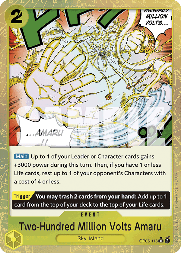 Two-Hundred Million Volts Amaru (Textured Foil) - OP05-115 - ONE PIECE CARD THE BEST