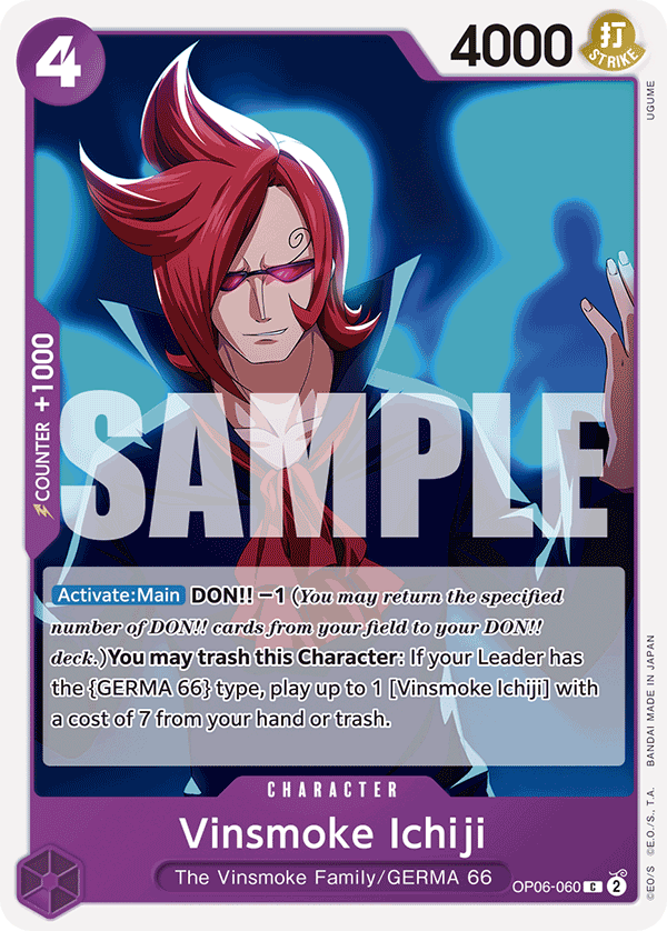 Vinsmoke Ichiji - OP06-060 - ONE PIECE CARD THE BEST