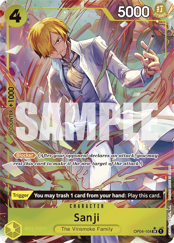 Sanji (Alternate Art) - OP04-104 - ONE PIECE CARD THE BEST