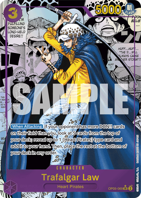 Trafalgar Law (Manga) - OP05-069 - ONE PIECE CARD THE BEST