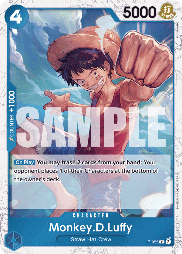 Monkey.D.Luffy (Jolly Roger Foil) - P-055 - ONE PIECE CARD THE BEST