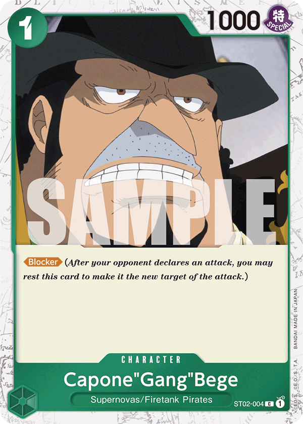 Capone"Gang"Bege (Jolly Roger Foil) - ST02-004 - ONE PIECE CARD THE BEST
