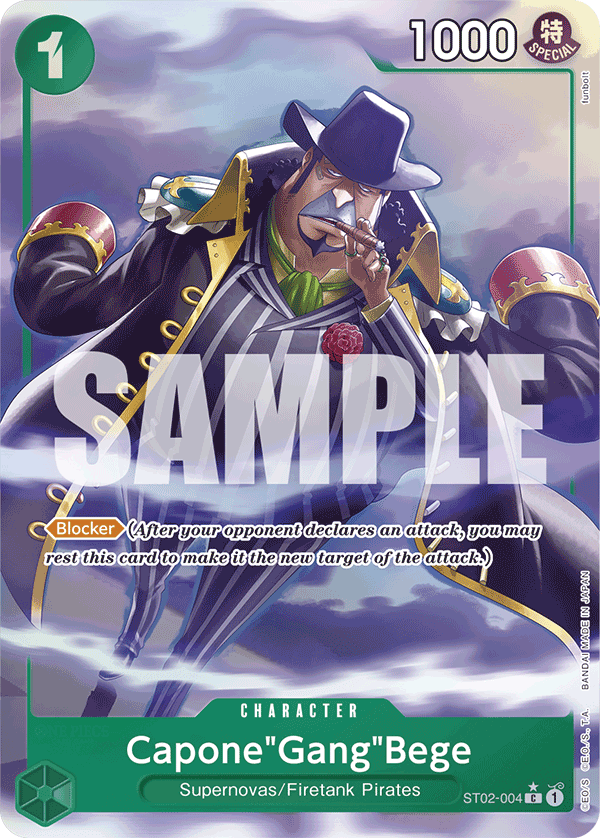 Capone"Gang"Bege (Alternate Art) - ST02-004 - ONE PIECE CARD THE BEST
