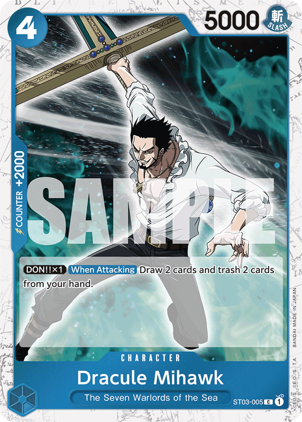 Dracule Mihawk (Jolly Roger Foil) - ST03-005 - ONE PIECE CARD THE BEST
