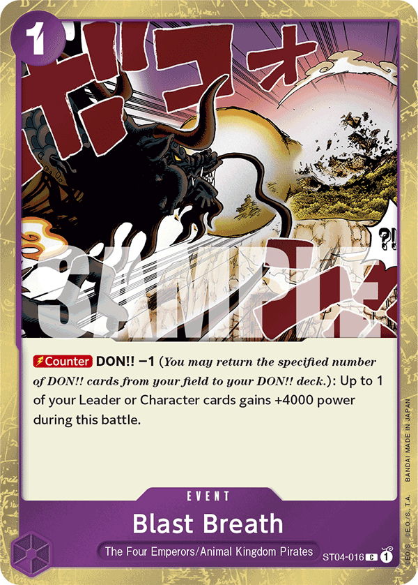 Blast Breath (Jolly Roger Foil) - ST04-016 - ONE PIECE CARD THE BEST