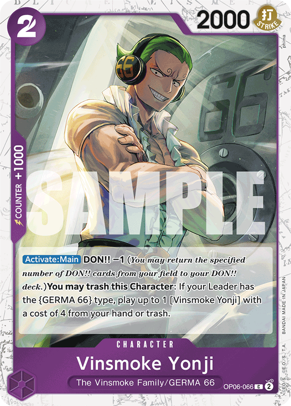 Vinsmoke Yonji (Jolly Roger Foil) - OP06-066 - ONE PIECE CARD THE BEST