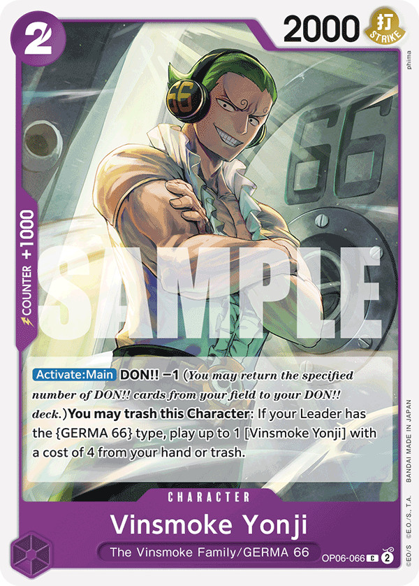 Vinsmoke Yonji - OP06-066 - ONE PIECE CARD THE BEST