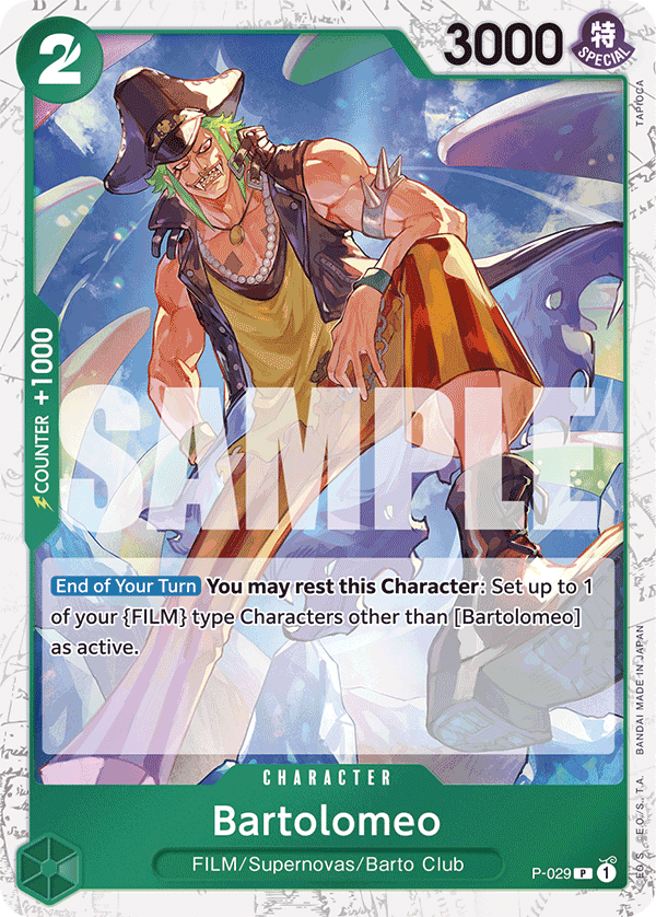 Bartolomeo (Jolly Roger Foil) - P-029 - ONE PIECE CARD THE BEST