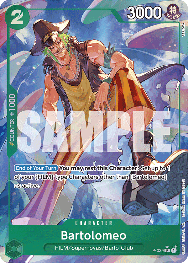 Bartolomeo (Full Art) - P-029 - ONE PIECE CARD THE BEST