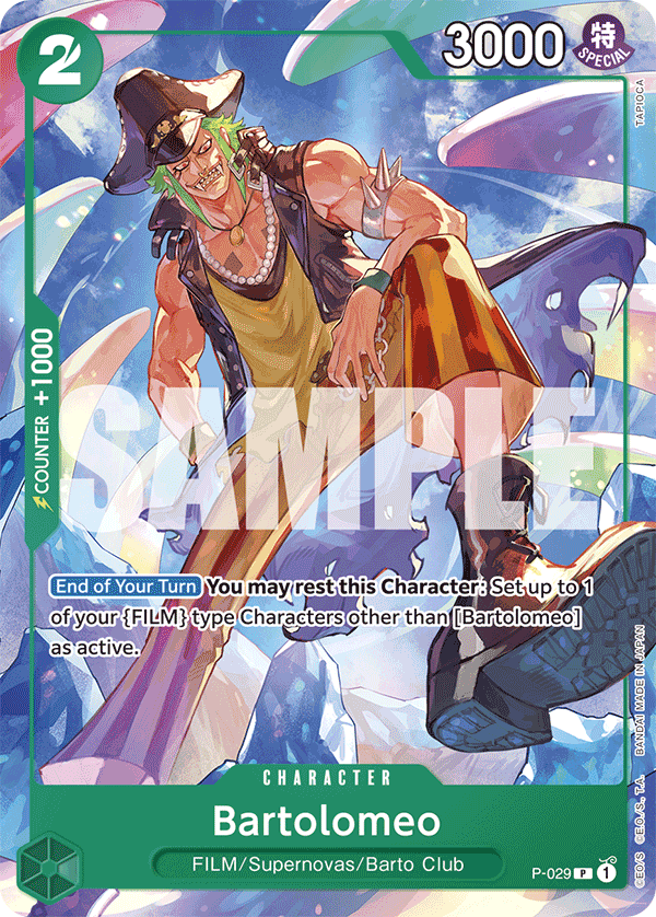 Bartolomeo - P-029 - ONE PIECE CARD THE BEST