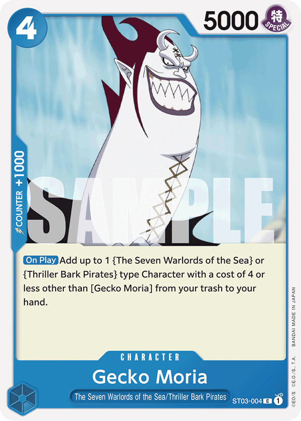 Gecko Moria - ST03-004 - Blue Donquixote Doflamingo