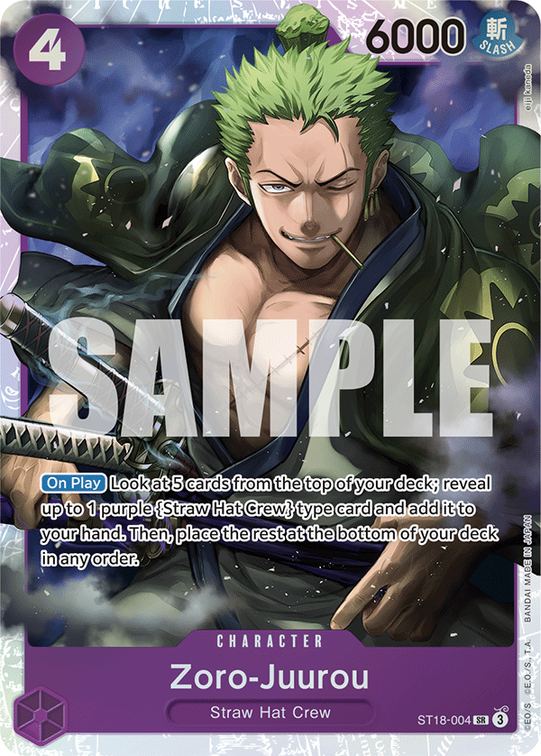 Zoro-Juurou - ST18-004 - Purple Monkey.D.Luffy
